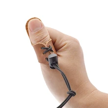 

Neries Hunting Fingertip Guard Ring Leather Protector Glove with Elastic Drawing Rope Abrasion-resistant