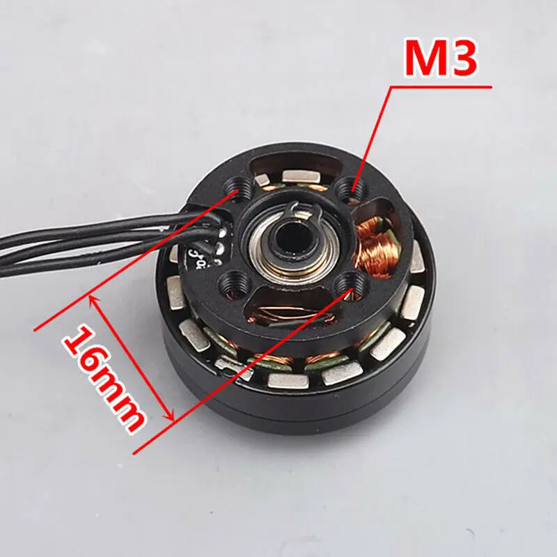 DC 12V Micro Mini 2204 PTZ Brushless Motor Electric Double Ball Bearing Outer Rotor RC Drone Aircraft Model UAV Mobile Camera