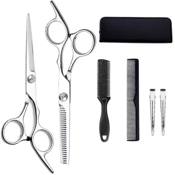 

7pcs Professional Hairdressing Scissors Hair Cutting Set Thinning Shears Barber for Men Women Salon Home Use