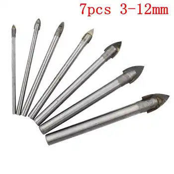 

Masonry Drilling Triangle Tip Glass Drill Set Tile Cermic Drill Bit Carbide Drill Bits Quality 3/4/5/6/8/10/12mm 7pcs