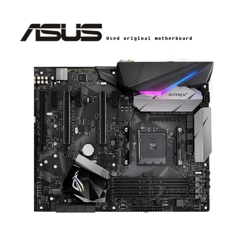 Для ASUS ROG STRIX X370 F Gaming оригинальная б/у материнская плата Socket AM4 DDR4 USB3.0 SATA3