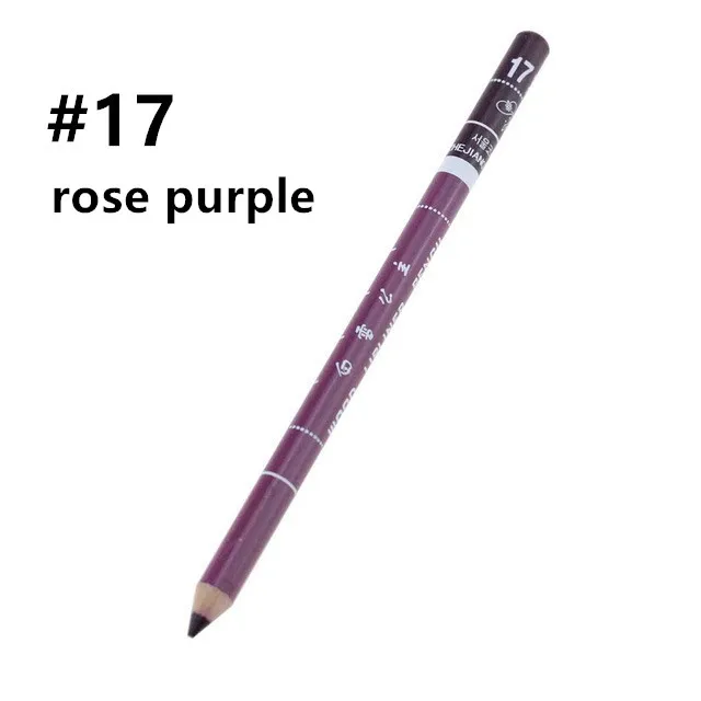 1 шт. 28 цветов Сексуальная Темно-фиолетовая матовая губная палочка Lipliner карандаш для губ телесный карандаш для губ Набор ручек Красота Макияж инструмент косметический - Цвет: 17