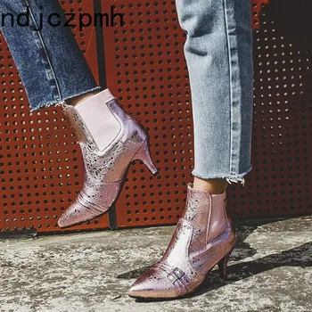 

Women's Boots Autumn and Winter The New Fashion Pointed Belt Buckle Fine Heel Mid Heel Short Tube Women's Shoes Size 33-48 Black