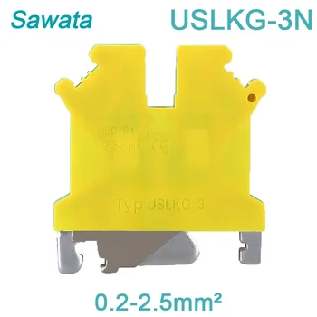

CE 50Pcs USLKG-3N Screw Din Rail Cable Wire Terminal Blocks Ground Universal Class Connector USLKG-3N Wire Conductor