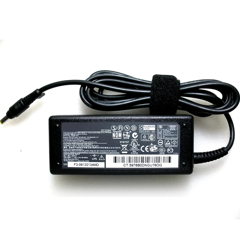 Подходит для HP DV6000 PPP009H 239427-003 18 5 V 3.5A 65W AC адаптер питания ноутбука | Компьютеры и