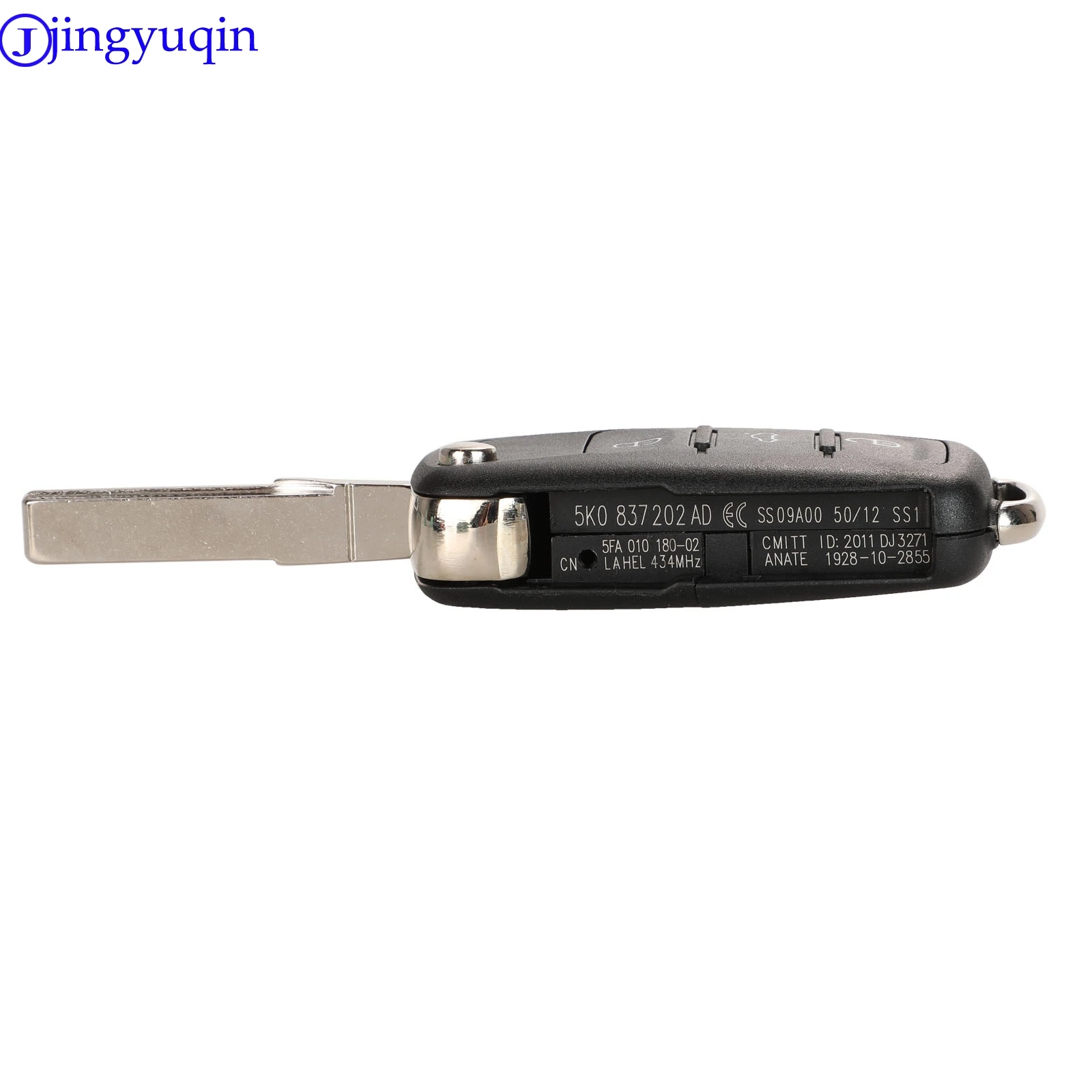 Jingyuqin 4 кнопки ключа автомобиля оболочки для VW Caddy Eos Golf Jetta Beetle Polo Up Tiguan Touran 5K0837202AD чехол складной Flid