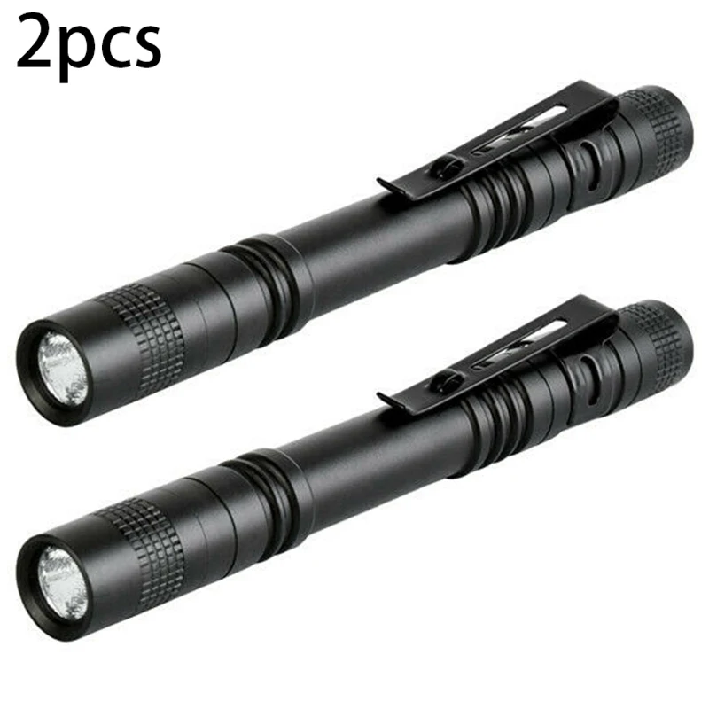 Алюминиевые фонари кемпинг Рыбалка Открытый 2 шт клип стилус Penlight