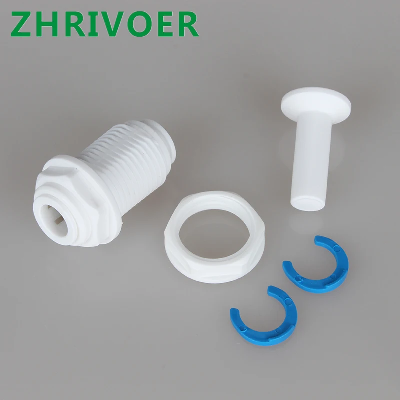 OD Hose Connection Coupling RO Water Plastic Quick Fitting Connector Reverse Osmosis System Straight Bulkhead Equal 1/4" 3/8"
