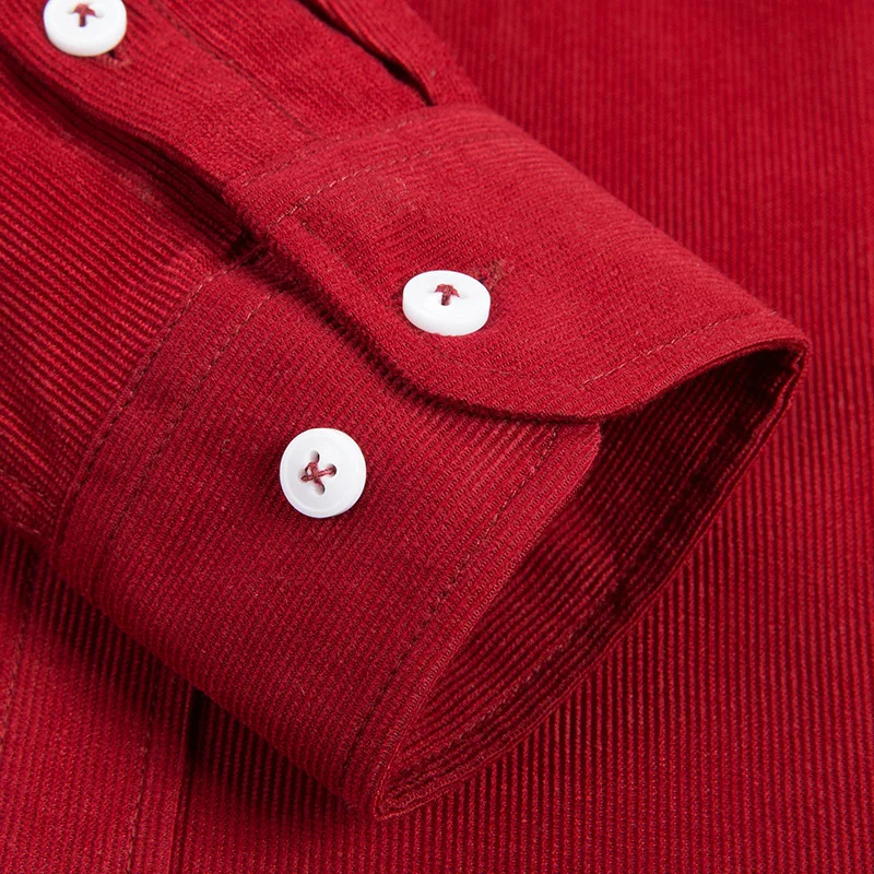 Autumn Winter Men Corduroy Shirt Slim Long Sleeved Button Collar Smart Casual Shirts Men Comfortable Warm Shirts Plus Size 5XL Autumn Winter Men Corduroy Shirt Slim Long Sleeved Button Collar Smart Casual Shirts Men Comfortable Warm Shirts Plus Size 5XL