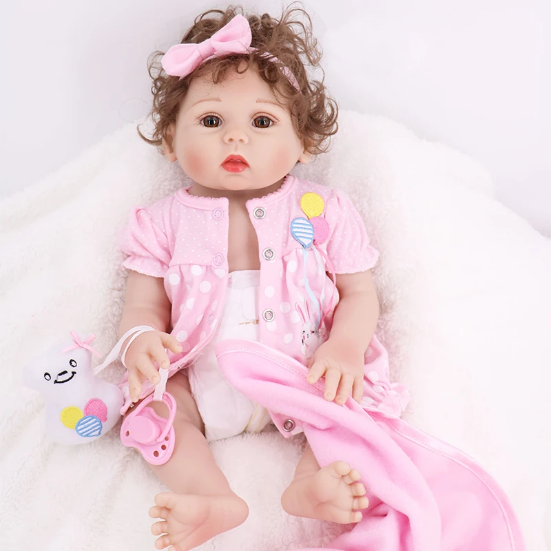 43 см все силиконовые тела возрожденная кукла мини девочка с красивой розовая детская одежда моделирование модель реквизит игрушка для девочки подарок