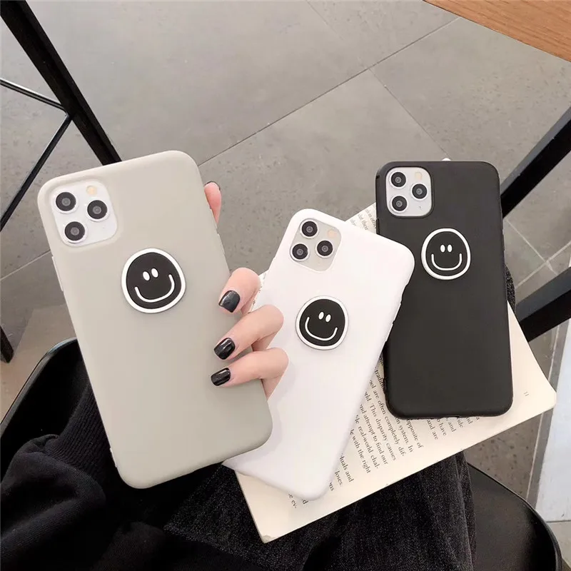Корейский брендовый мягкий чехол для телефона с 3D улыбкой iphone X XR XS 11 Pro MAX 6S 7 8 plus