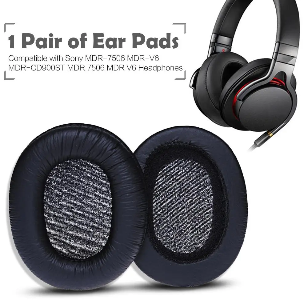 High Quality 2 PCS Per Pack ThickenedSony/SONYMDR-7506 MDR-V6 MDR-900ST Sponge Earphones Ear Pads Caps Cushion | Электроника