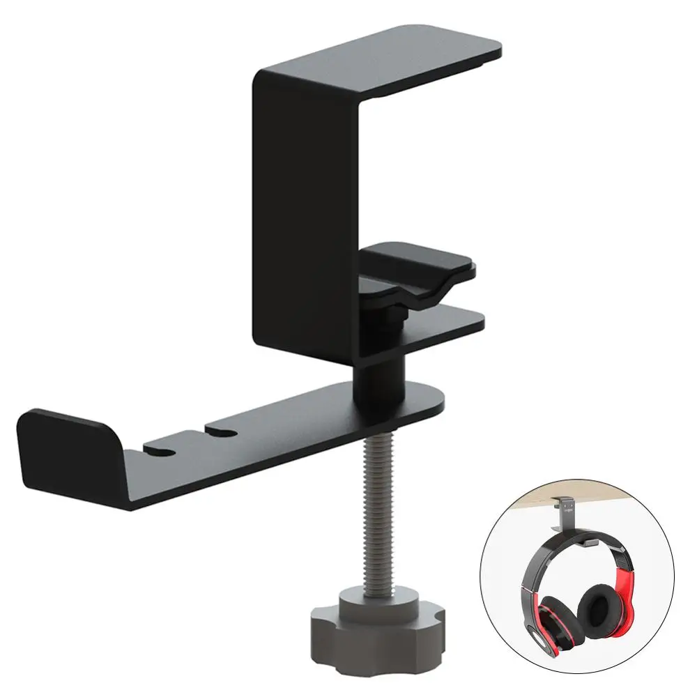 

Headphone Holder Display Desk Mount Universal Office Non Slip Hanger Headset Metal Stand Durable Bracket Space SavingTable Clamp