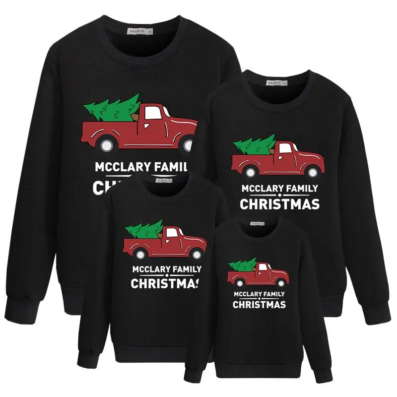 Mcclary/одинаковые свитера с рождественской елкой для всей семьи; толстовки с капюшоном для папы, мамы, сына и дочки; осенне-зимняя одежда; Детский комплект; образ - Цвет: Color5