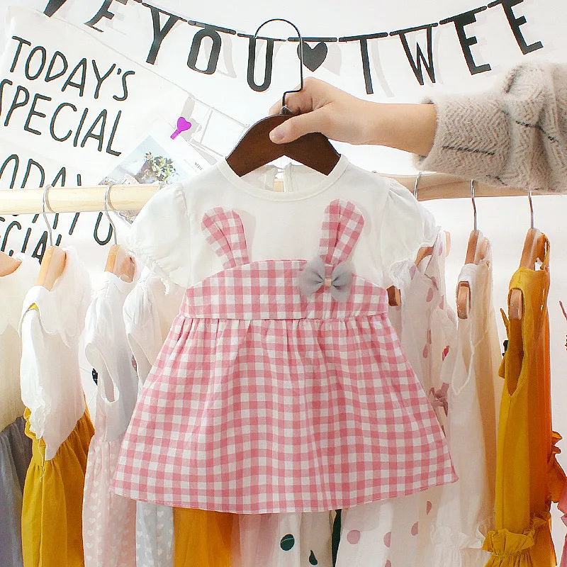 Платье принцессы с короткими рукавами для маленьких девочек; праздничное платье для дня рождения; платье для крещения; фатиновое платье в стиле пэчворк; Infantil Vestido; летняя одежда для новорожденных - Цвет: BDG103