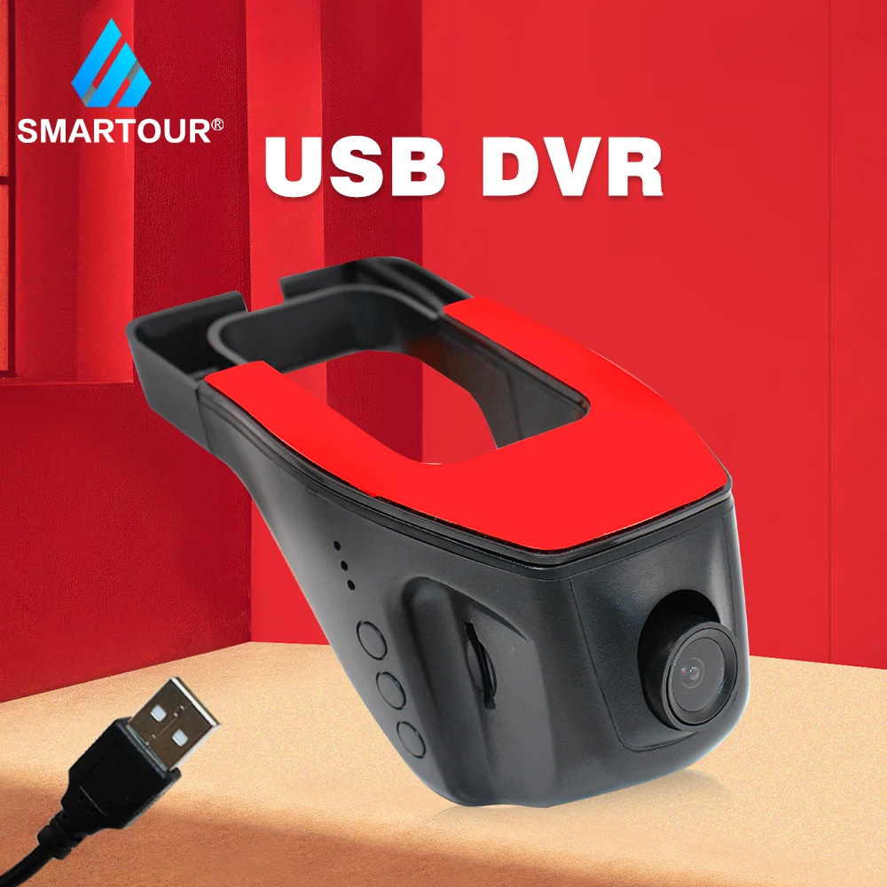 Автомобильный мини видеорегистратор Smartour HD 1080P цифровой с поддержкой USB для