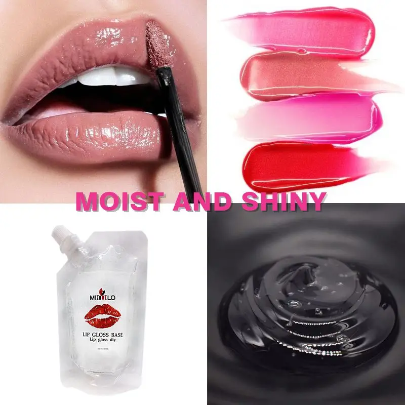 New 100ml Clear Lip Gloss Base Oil Non-Stick DIY Lip Stick Raw Material Gel For Lip Gloss Lipgloss Base Handmade 2020