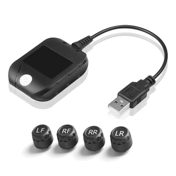 

Android DVD TPMS USB Tire Alarm Auto Tire Pressure Monitoring System 4 Tire external Sensors Temperature Alarm inner