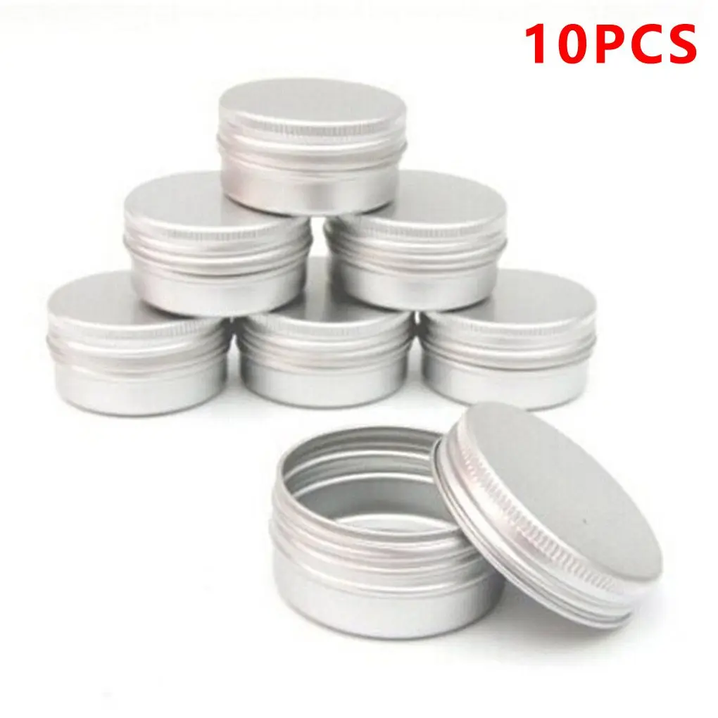 10pcs 10 шт. бальзам для ногтей косметический крем для макияжа банка для губ Жестяная Банка чехол недорогой контейнер - Цвет: 10pcs