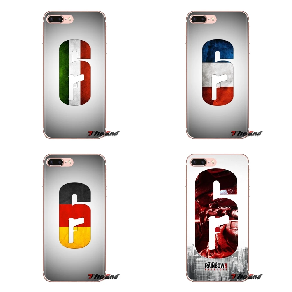 Silicone Phone Shell Case Rainbow Six Siege Operation flag For iPod Touch Apple iPhone 4 4S 5 5S SE 5C 6 6S 7 8 X XR XS Plus MAX |