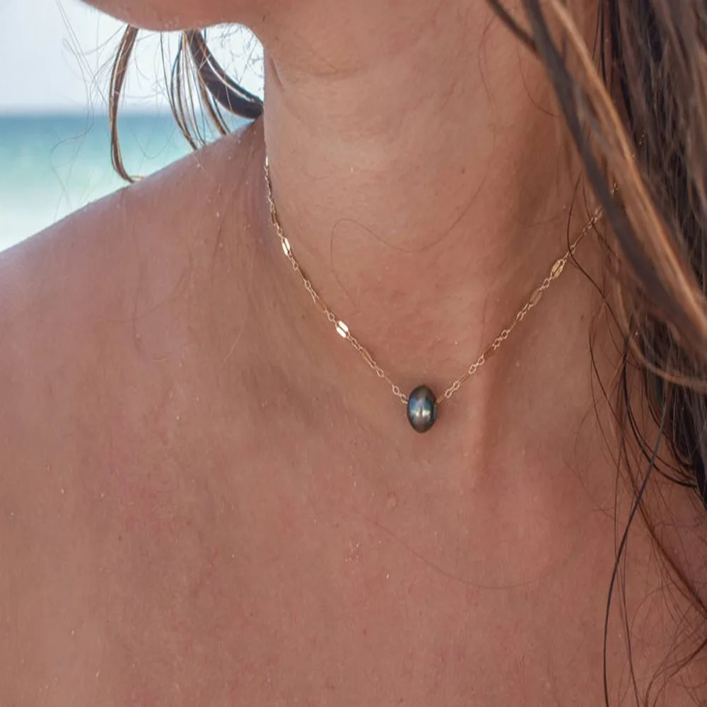 Designer Original Tahitian Pearl Necklace 2020 Fashionable Simple Jewelry Good Gifts for Girls Cheap Prices | Украшения и