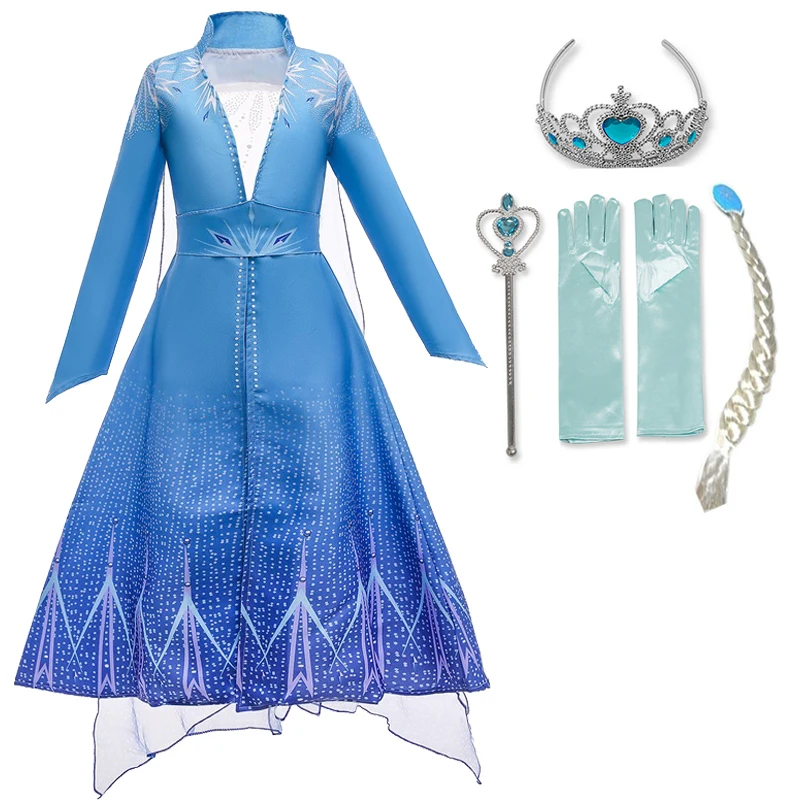 Girls Dress Princess Cosplay Halloween Costume For Kids Children Birthday Party Girl Clothing 8 10 Years | Детская одежда и обувь