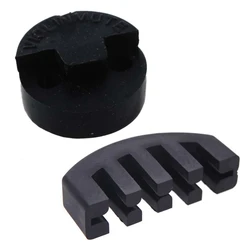 2 Pcs Violin Mute Replacement Double Hole Tourte Black Rubber Sordine