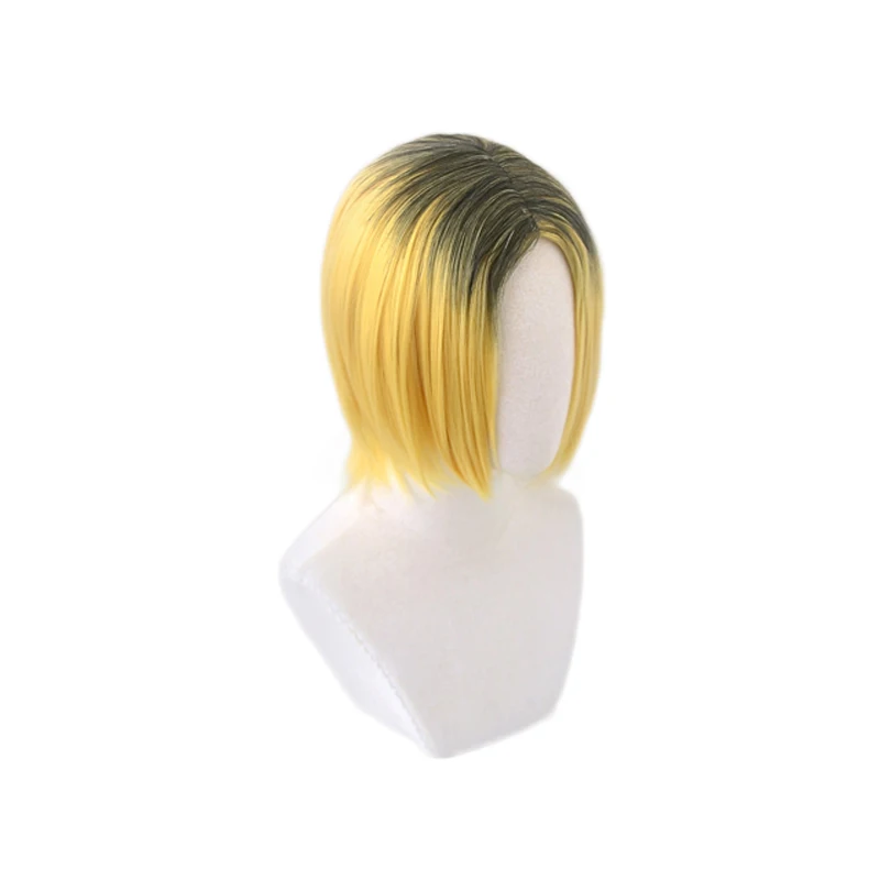 Anime Haikyuu!! Nekoma Kenma Kozume Short Wig Cosplay Costume Heat Resistant Synthetic Hair Haikiyu Men Wigs naruto cosplay