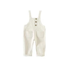 Свободный Повседневный комбинезон унисекс для малышей; Хлопковые Штаны на подтяжках с карманами