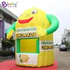 Customized 3.8x4.5mH Inflatable Lemonade Booth Kiosk / 12.5x15 Feet Lemon Stand Balloon For Events Promotion Advertising 3