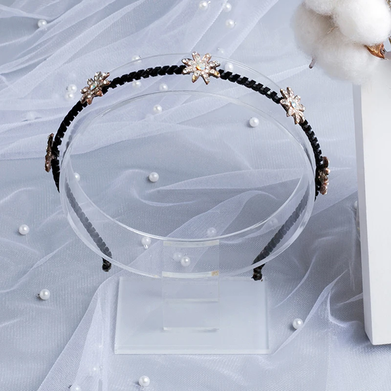 Acrylic Headband Holder Hair Accessories Hair Band Headgear Display Stand Black Jewelry Holder Household Storage Display Stand 5