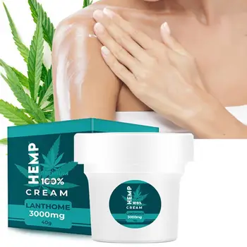 

40ml Organic Hemp Oil Face Cream Anti Wrinkle Moisturizer Skin 3000mg Collagen Cream Nourishing Brighten Concentration H2Y1