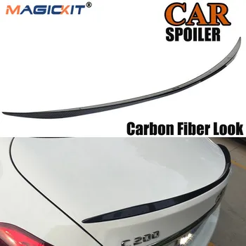 Magickit用メルセデスcクラスW205 C63スタイルカーボンルックーリアトランクトランクリッドスポイラー英国