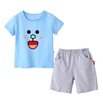 

Kids Summer Clothes sets Baby Boy Cartoon Tops T-Shirt Character Shorts Outfits Set Sleepwears suits children's set suit 2-10Y