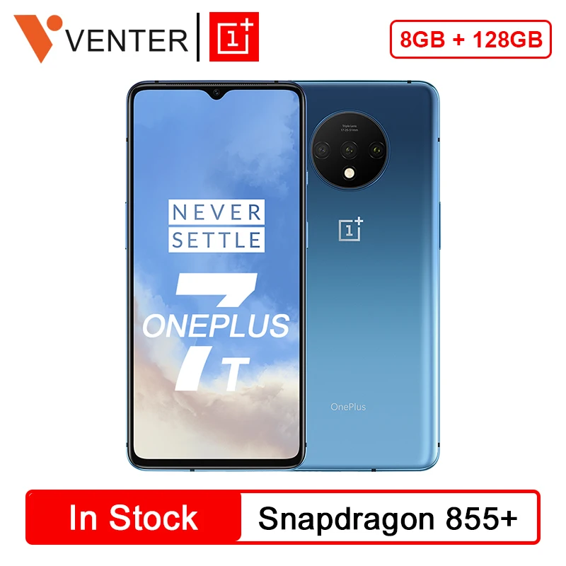 Предварительная продажа OnePlus 7T глобальная ПЗУ 8 Гб 128 ГБ Snapdragon 855 Plus 6,55 ''AMOLED экран 90 Гц дисплей 48MP тройной Cam NFC Смартфон