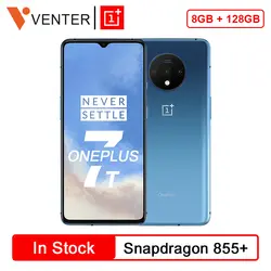 Предварительная продажа OnePlus 7T глобальная ПЗУ 8 Гб 128 ГБ Snapdragon 855 Plus 6,55 ''AMOLED экран 90 Гц дисплей 48MP тройной Cam NFC Смартфон