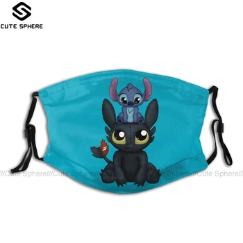 

Lilo Stitch Mouth Face Mask Can I Sit Here Facial Mask Fashion Funny with 2 Filters for Adult