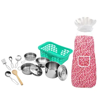 

Children's Kitchen Toy Set Children's Play House Kitchen Toys Set Stainless Steel Pot Kitchen Toy Set