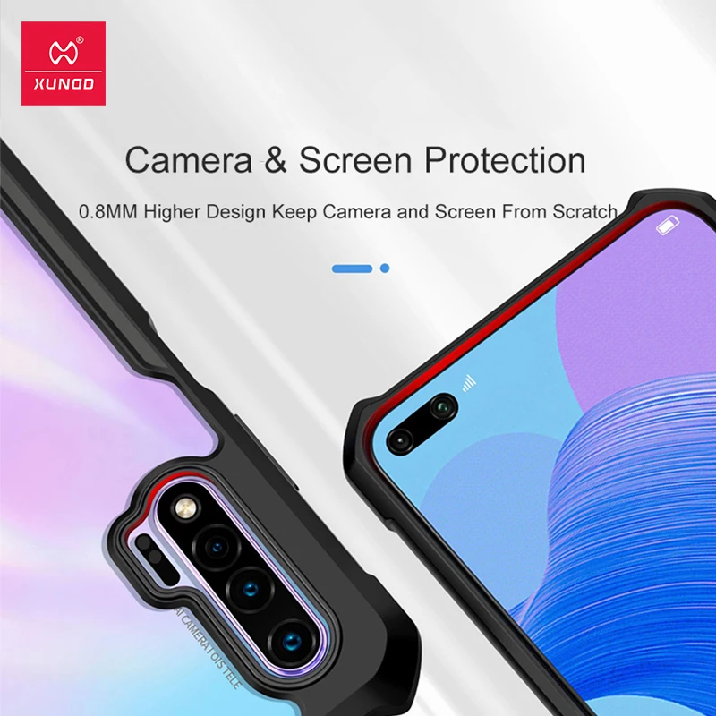 Чехол Xundd для Huawei P40 Lite Nova 6 6SE 7i противоударный прозрачный силиконовый чехол