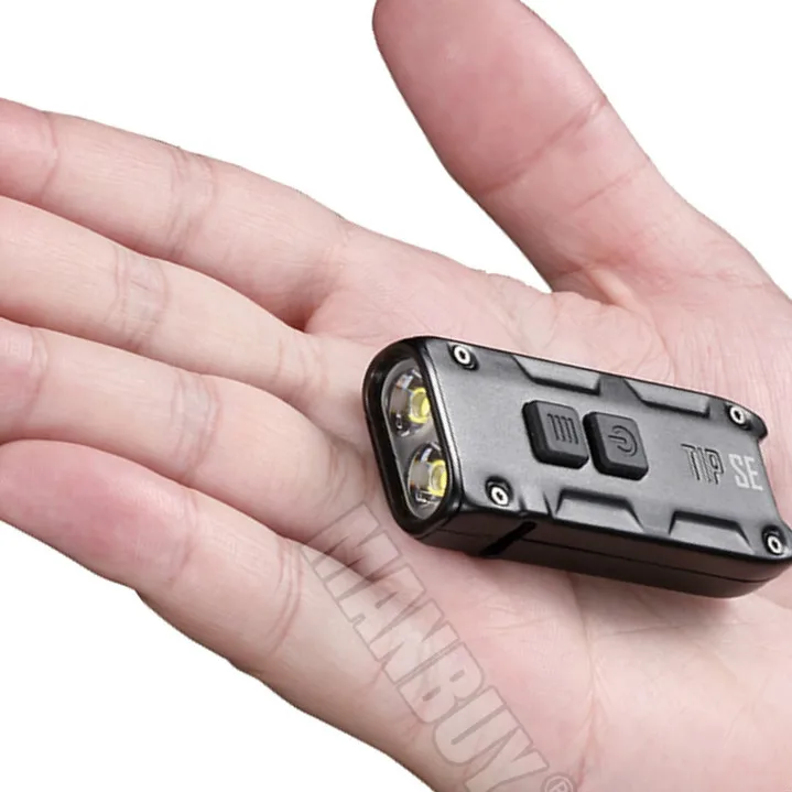 2021 nitecore TIP SE Mini Metal Key Button Light with Clip 700LMs 2x P8 LEDs Pocket Torch EDC TypeC USB Rechargeable Flashlight
