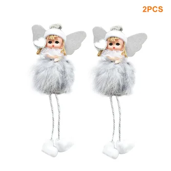 

2pcs Home Elves Party Angel Doll Pendant Kids Gift Festival Ornaments Tree Hanging Christmas Decor Crafts Portable Bedroom