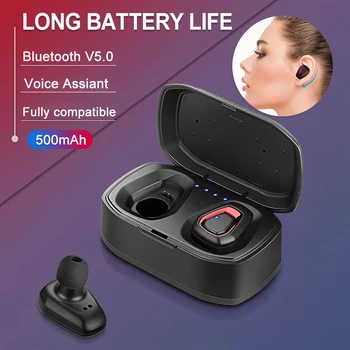 

TWS Bluetooth 5.0 Wireless Earphones Touch Control Earbuds Waterproof Stereo Earphone Sport Blutooth Headset with Charging Box