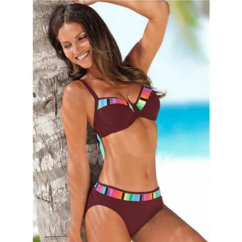 Bikini Set Swimwear Women Print Swimsuit Push Up Polka Dots Plus Size Bathing Suit Beachwear Biquini 3XL 5