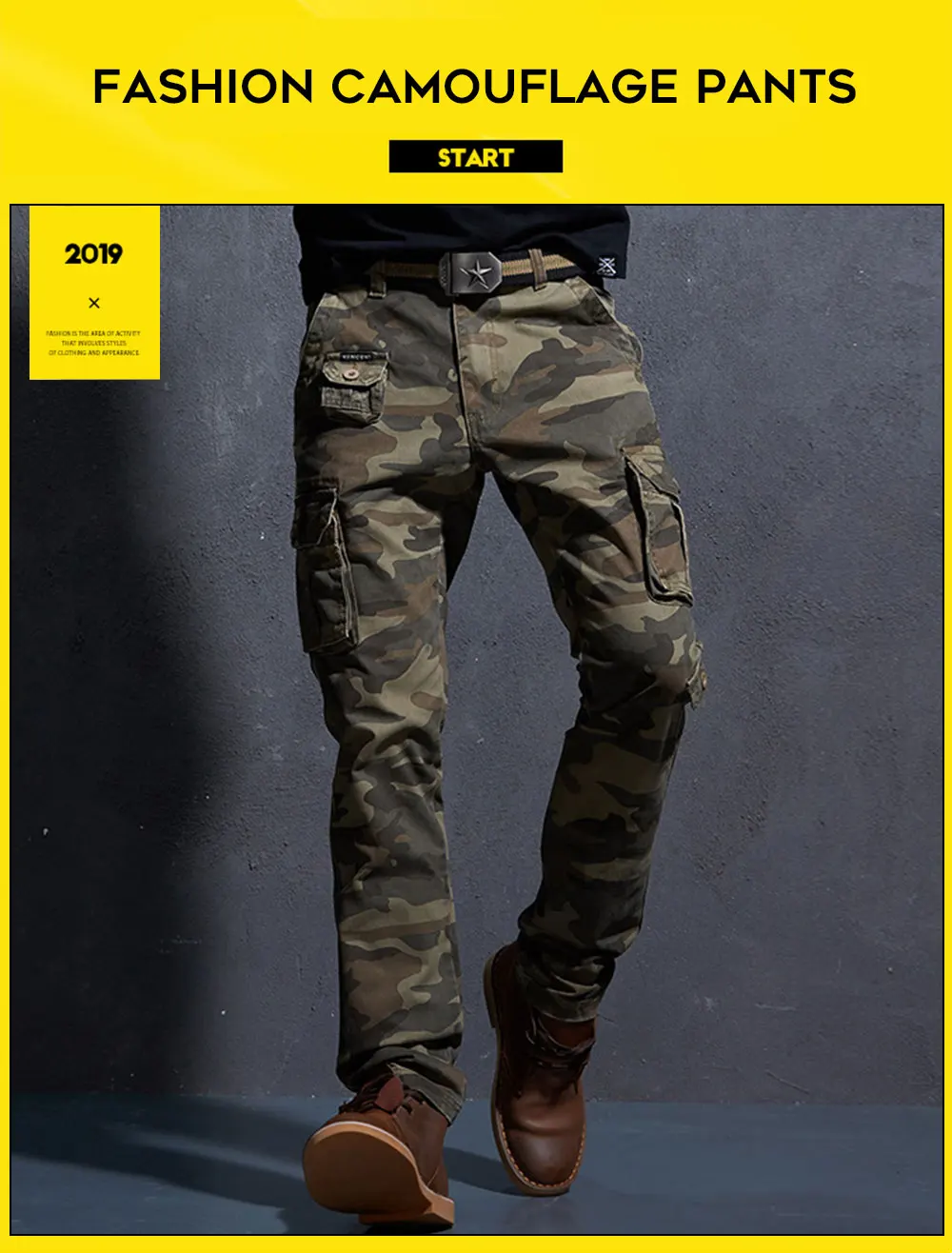 AKSR мужские модные повседневные хлопковые брюки карго большого размера, гибкие тактические военные камуфляжные брюки цвета хаки, мужские брюки для бега