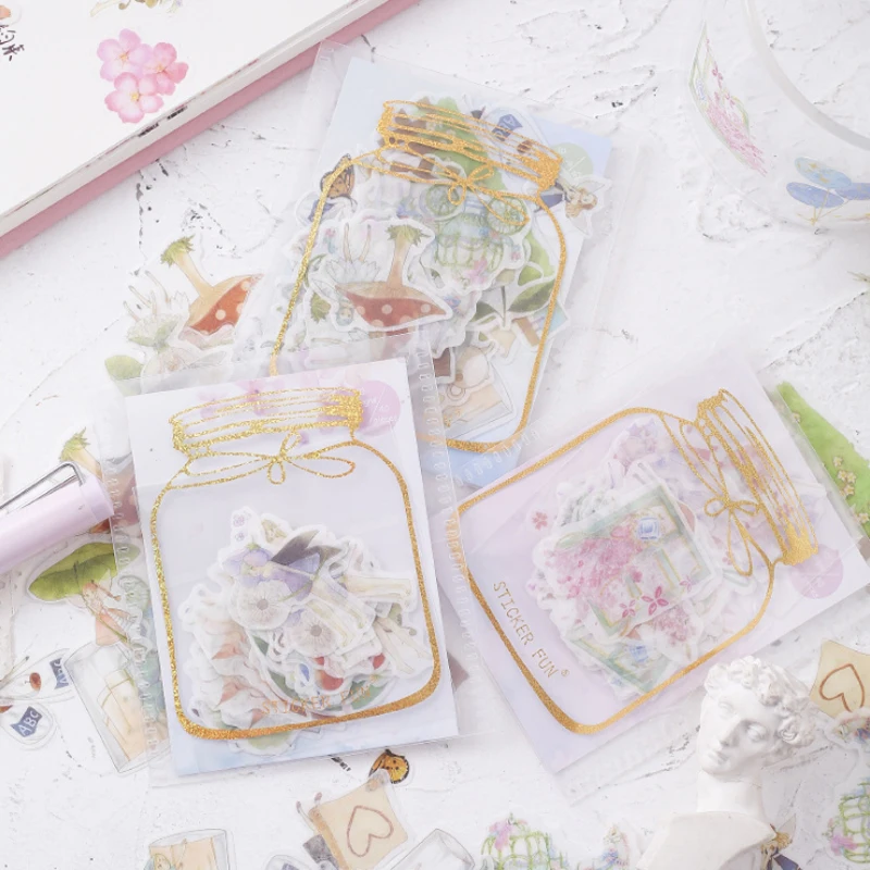 2pack/lot Kawaii Girl Heart Hot Stamp Stickers Label Sticker DIY Diary&ampAlbum Decoration Stationary | Канцтовары для офиса и