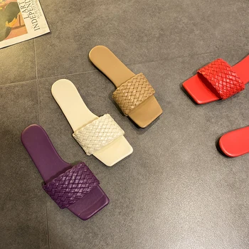 

EOEODOIT Women Slippers Flat Heel Open Toe Wide Footwear Summer Casual Outside Slides Drags