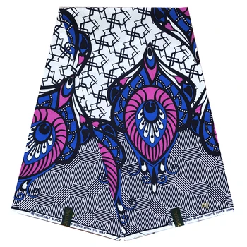 

6 Yard Cotton Fabric Wax Print Ankara African Flower Batik Fabric For Women Party Dress Crafts