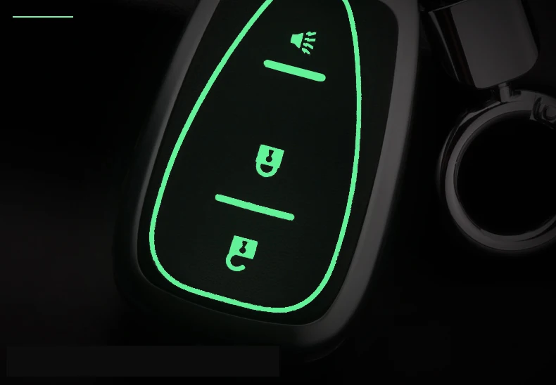 Цинковый сплав+ светящийся кожаный чехол для автомобильного ключа для Chevrolet Cruze Malibu XL Camaro Equinox чехол для автомобильного ключа