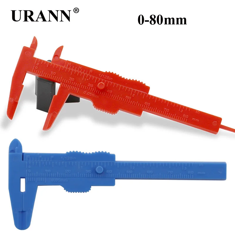 

0-80mm Mini Plastic Sliding Vernier Caliper Gauge Measure Tool Ruler Micrometer Aperture Depth Diameter Measure Tool DIY Tool
