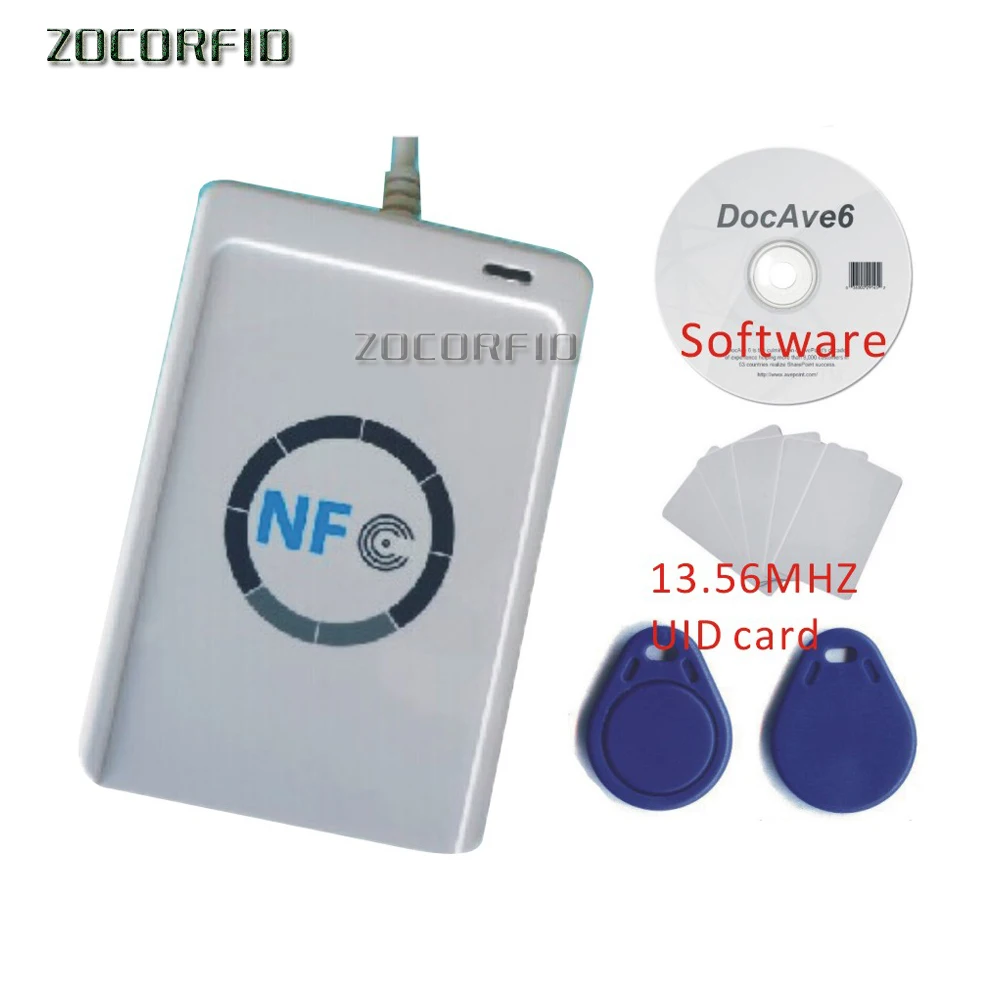 Usb Originale Acr122U Acr122U Nfc Reader Writer Interfaccia Usb + 5 Pcs Uid Tag + Sdk Gratuito